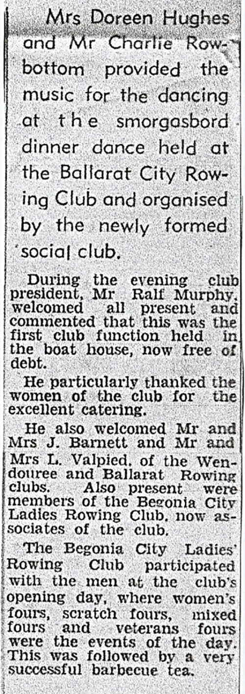 dinner dance newspaper article